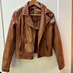 Halloween zombie costume: Pimkie Faux Leather Moto Jacket –size M